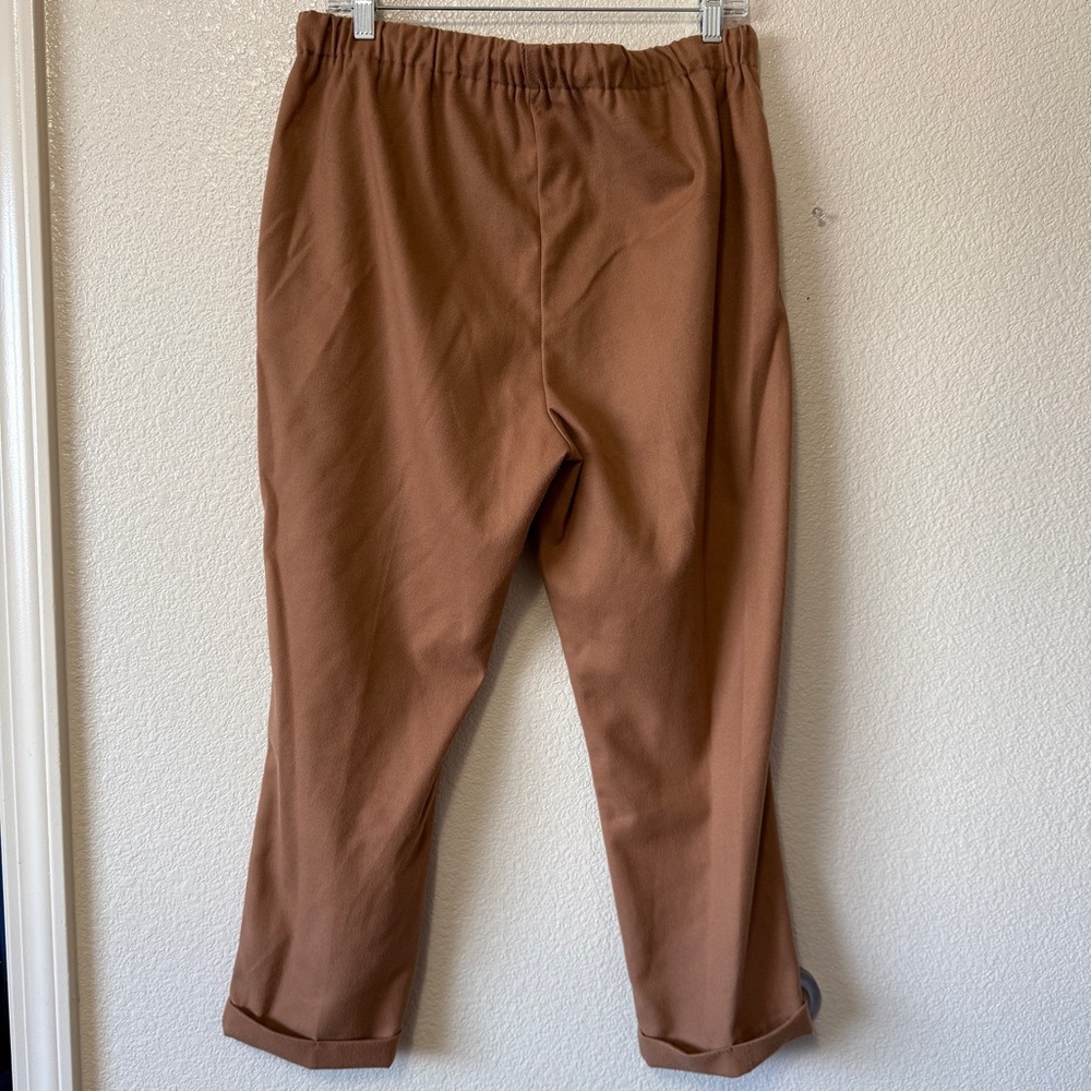 OAK‎ + FORT Camel Drawstring Pants  Sz L - Picture 5 of 10